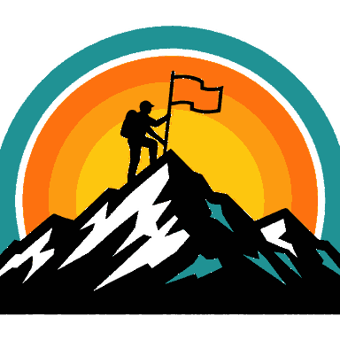 Whisper-Line — climber planting a flag on a summit